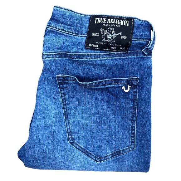 RARE True Religion Jeans Size 33 TONY Blue - Picture 1 of 7